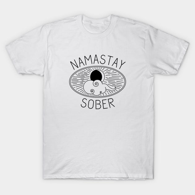 Vintage Namastay Sober Drug | Addiction Recovery T-Shirt by WaBastian